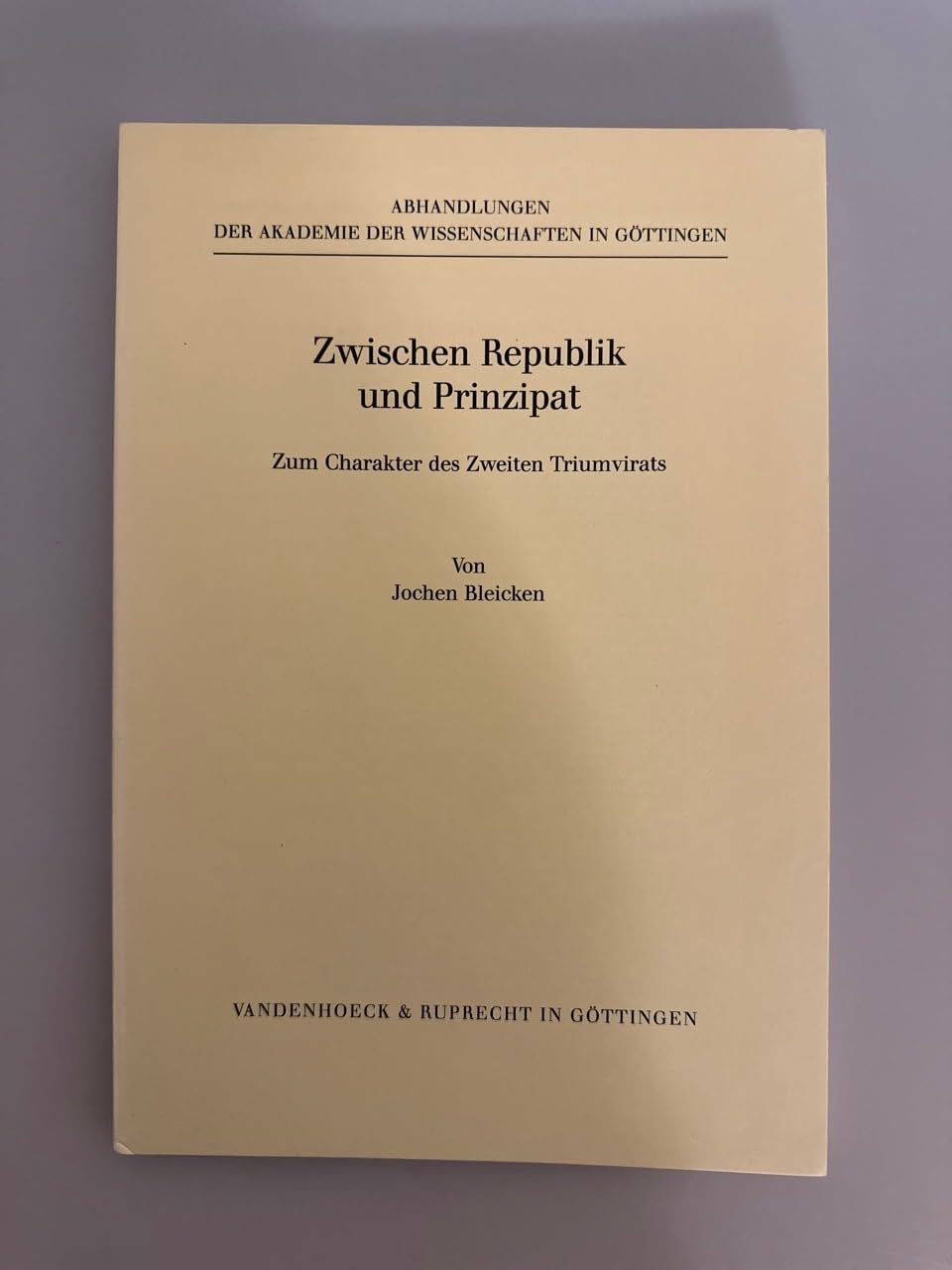Zwischen Republik und Prinzipat: Zum Charakter des zweiten Triumvirats Politics & History