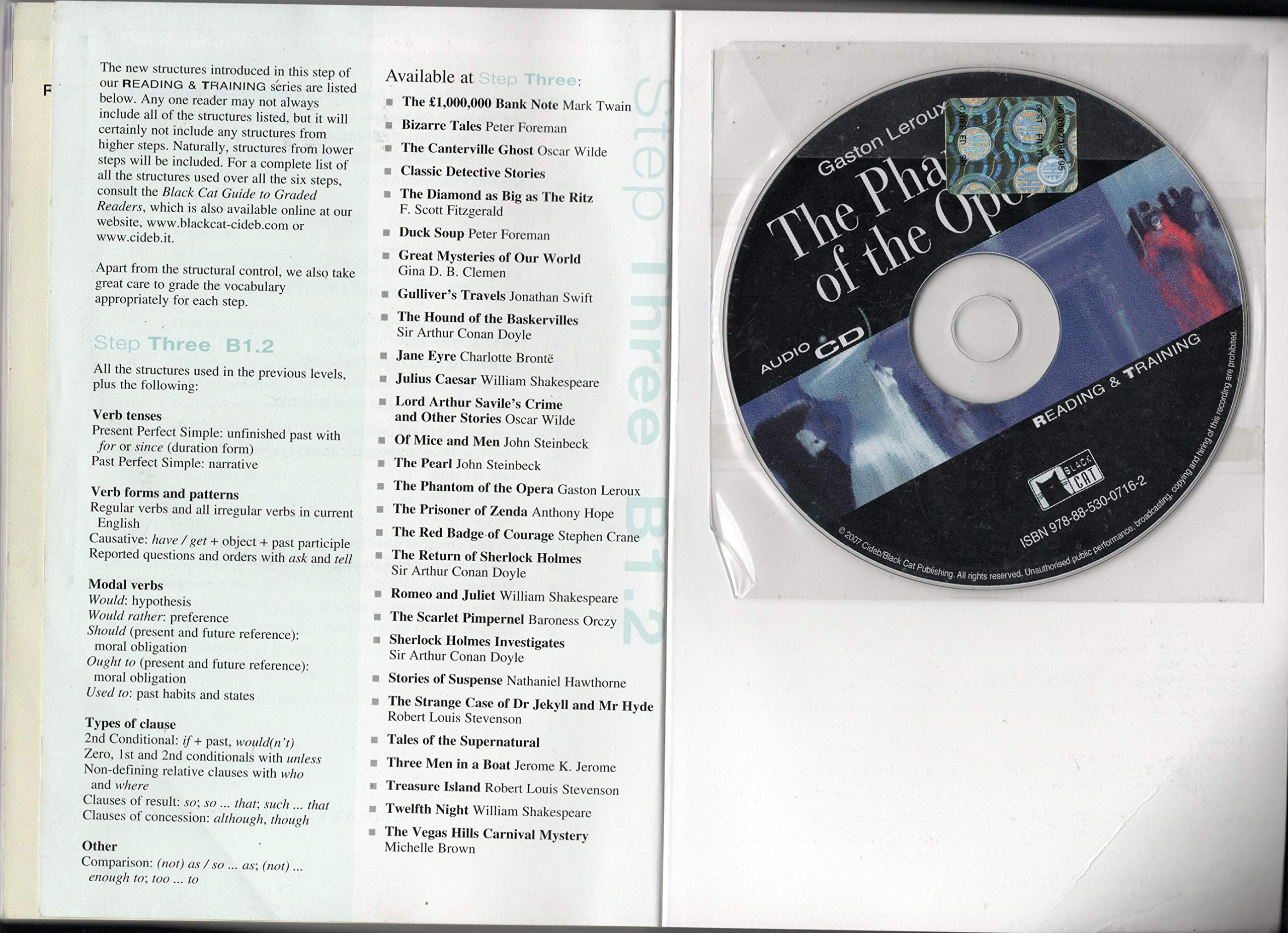 The Phantom of the Opera - Buch mit Audio-CD: Text in English. Niveau B1.2 (Black Cat Reading & Training - Step 3) Study Guides