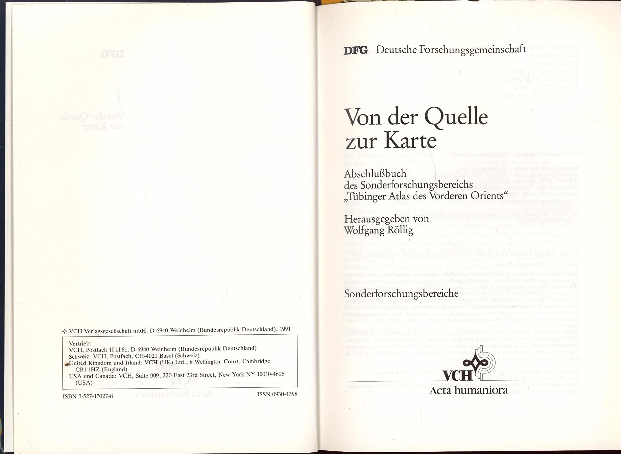 Von Der Quelle Zur Karte Abschlussbuch DES Sonderforschungsbereichs Tubinger Atlas Business & Technology