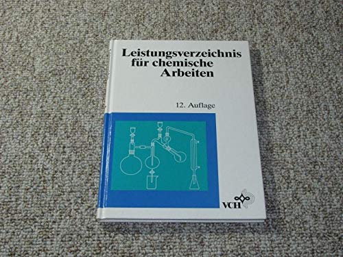 Leistungsverzeichnis für chemische Arbeiten Natural Sciences
