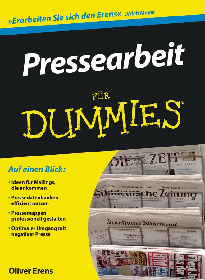Pressearbeit für Dummies Business, Finance & Career