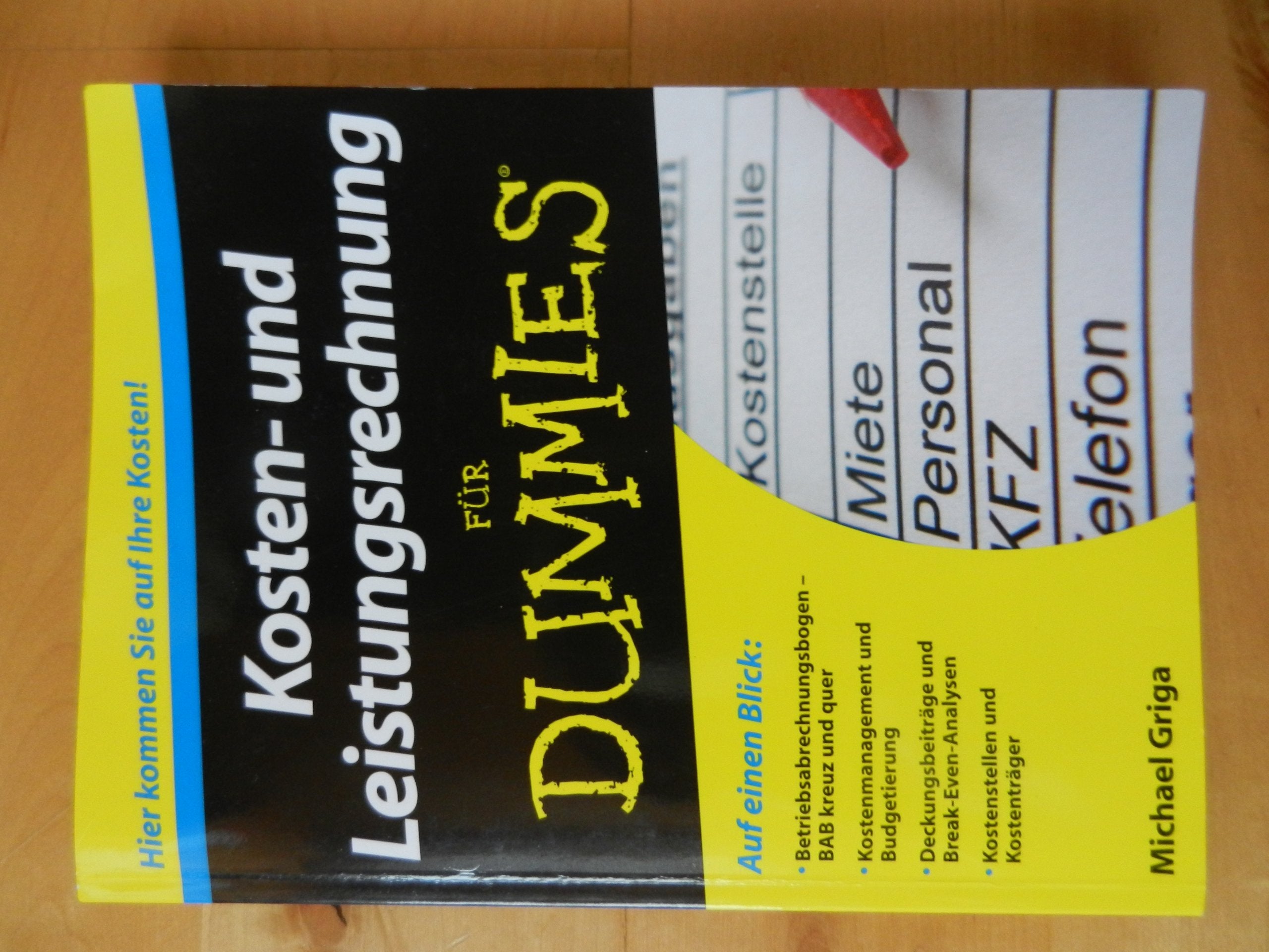 Kosten- und Leistungsrechnung für Dummies Books