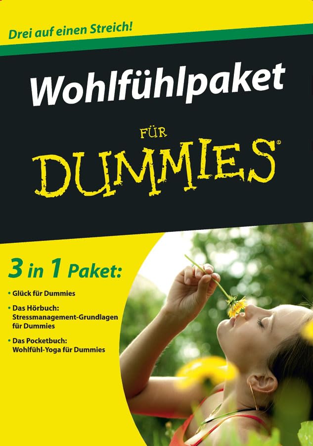 Mein Wohlfühlpaket für Dummies: 3 in 1 Paket: Glück für Dummies; Das Hörbuch:Stressmanagement-Grundlagen für Dummies; Pocketbuch: Wohlfühl-Yoga für Dummies Psychology