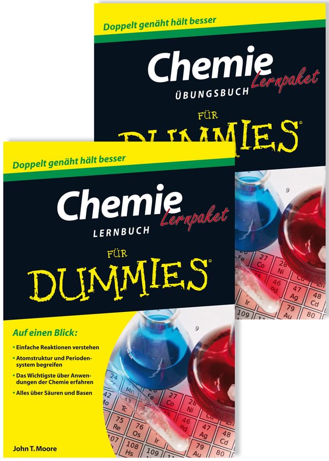 Lernpaket Chemie für Dummies, 2 Bde.: Lernbuch; Übungsbuch. Auf einen Blick: Einfache Reaktionen verstehen. Atomstruktur und Periodensystem begreifen. ... Problemstellungen. Schritt für Schritt -... Natural Sciences