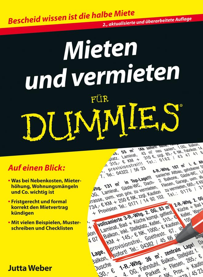 Mieten und Vermieten für Dummies Business, Finance & Career