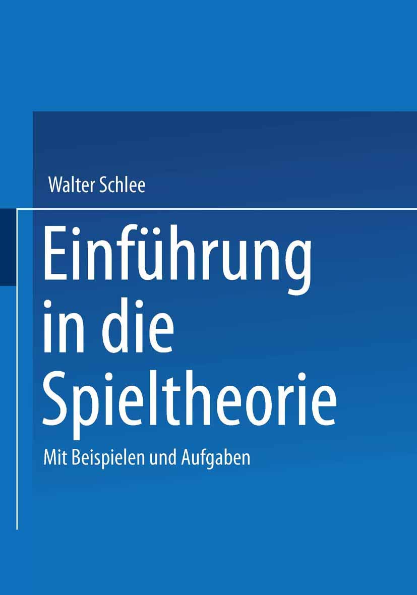 Product Image: Einführung in die Spieltheorie