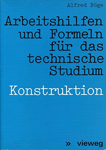 Arbeitshien Und Fomeln Für Das Technische Studium Band 2 Konstruktion Books