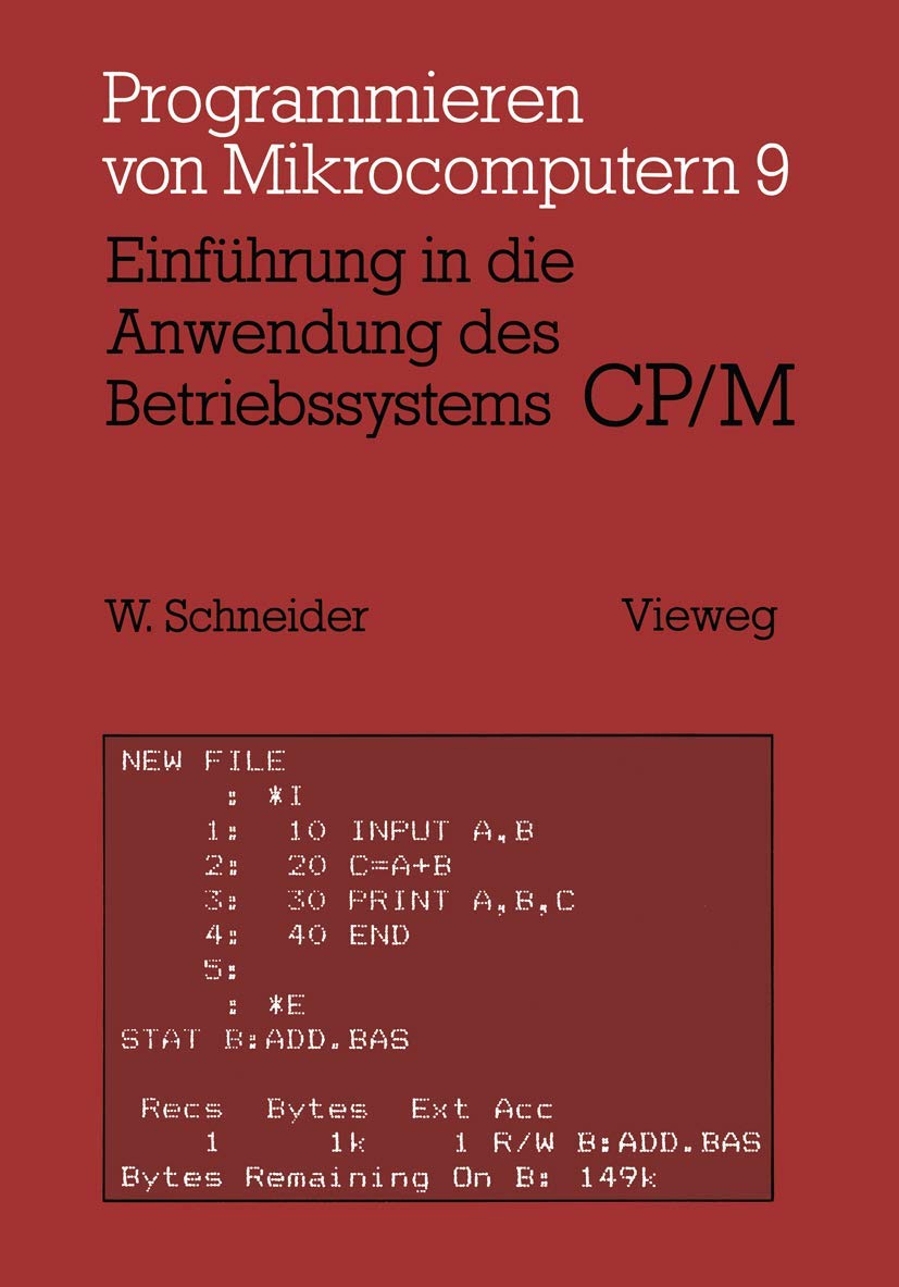 Einführung in die Anwendung des Betriebssystems Cp,M book
