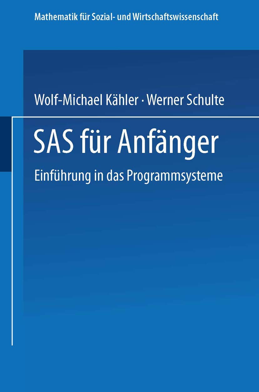 Product Image: Sas für Anfänger: Einführung in das Programmsystem