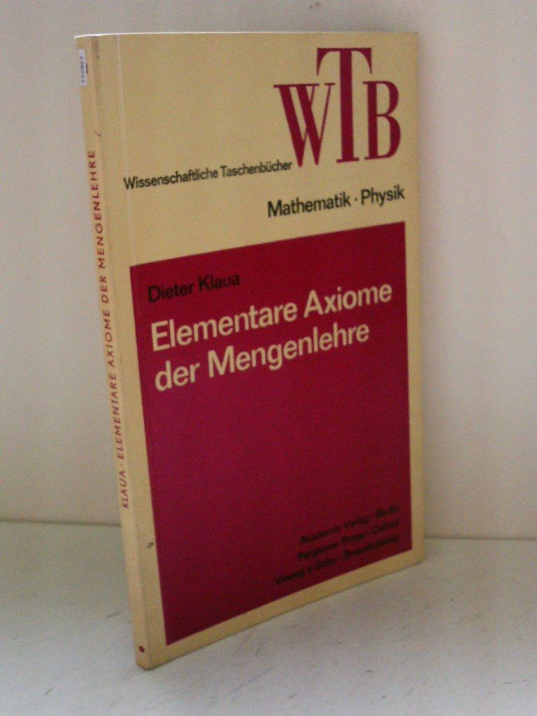 Elementare Axiome der Mengenlehre. Einführung in die Allgemeine Mengenlehre, 1 Mathematics