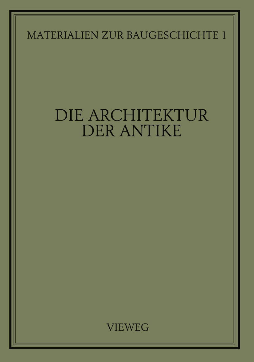 Die Architektur der Antike Architecture Books