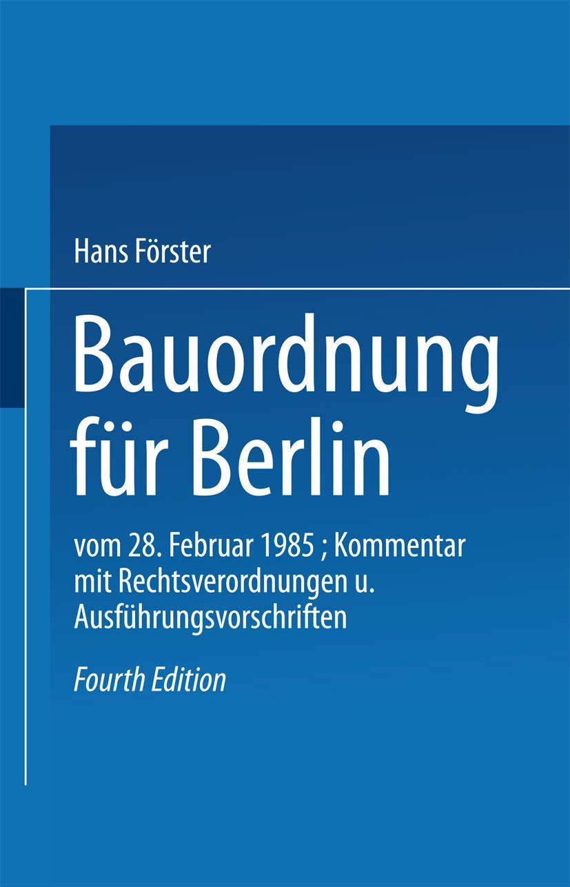 Bauordnung für Berlin Law