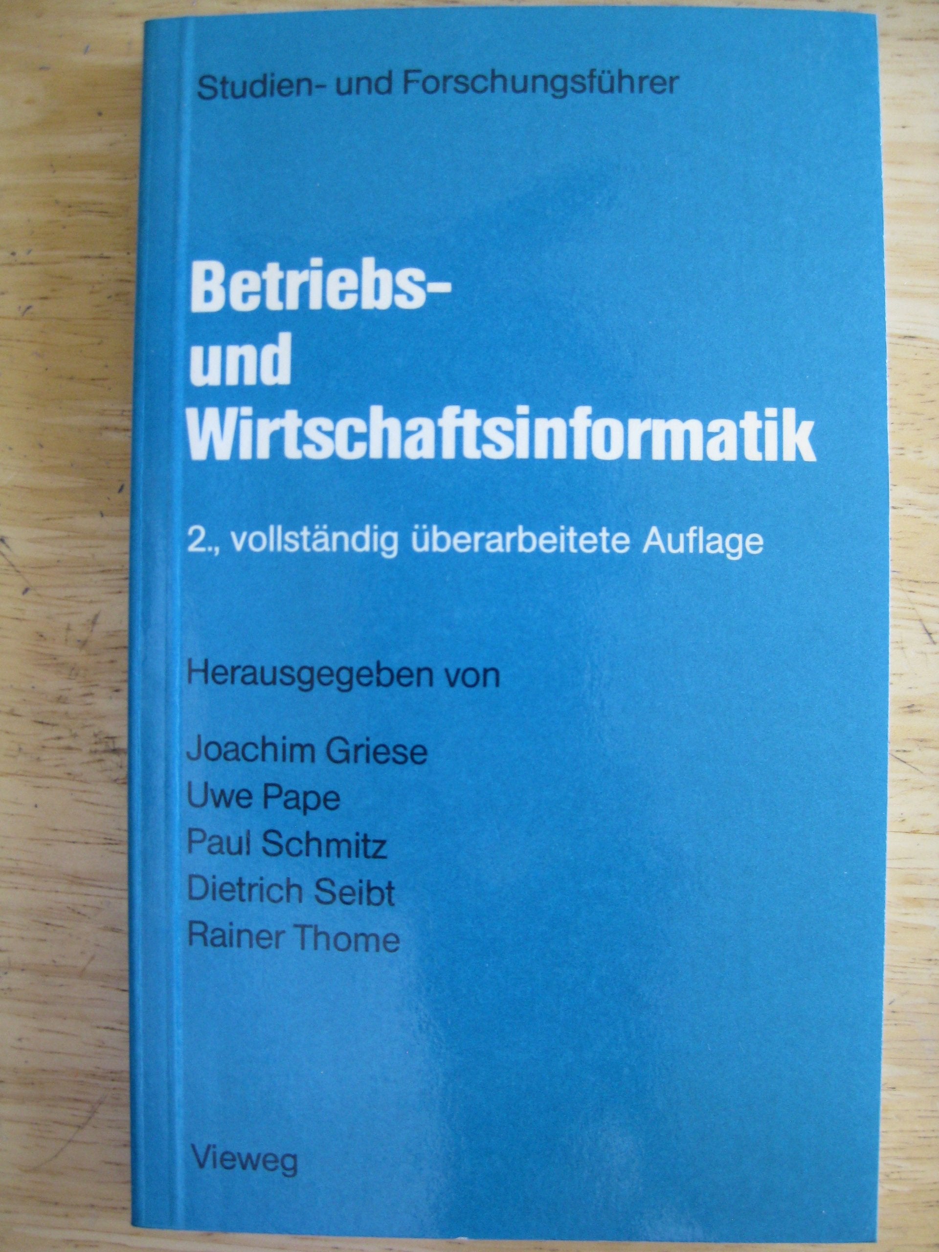 Studien- und Forschungsführer Betriebs- und Wirtschaftsinformatik book