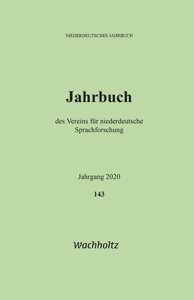 Niederdeutsches Jahrbuch 143 (2020) Reference Books