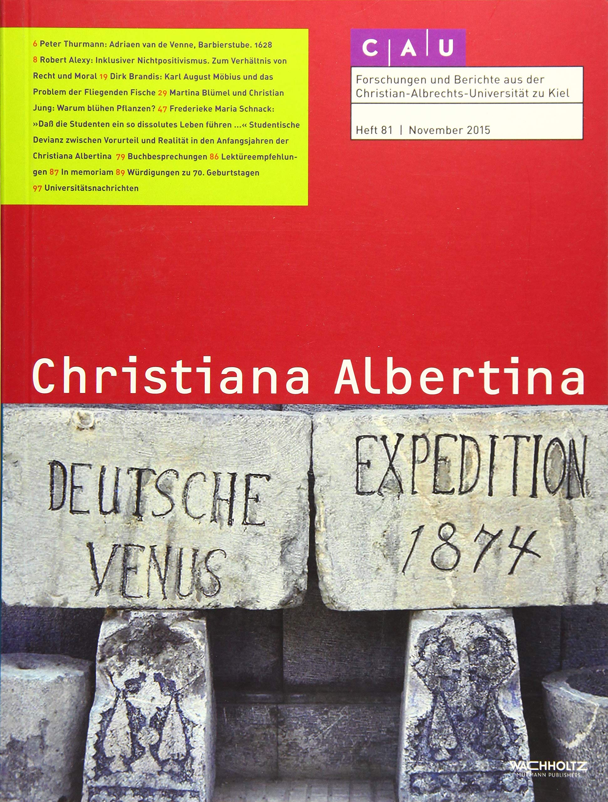 Christiana Albertina Vol. 81 Forschungen und Berichte aus der Christian-Albrechts-Universität zu Kiel Film, Art & Culture