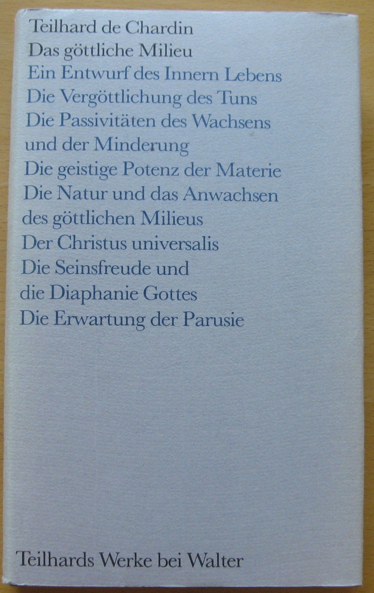 Das göttliche Milieu. Ein Entwurf des Inneren Lebens Philosophy