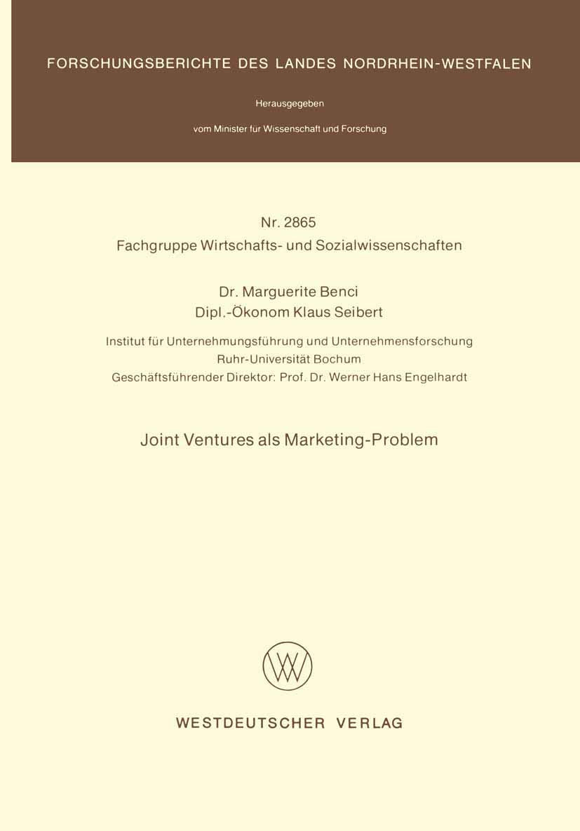 Joint ventures als Marketing-Problem Law Books