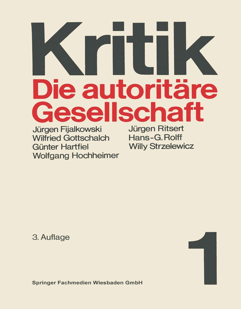 Die autoritäre Gesellschaft book