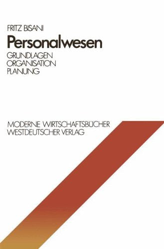 Personalwesen. Grundlagen, Organisation, Planung. Books
