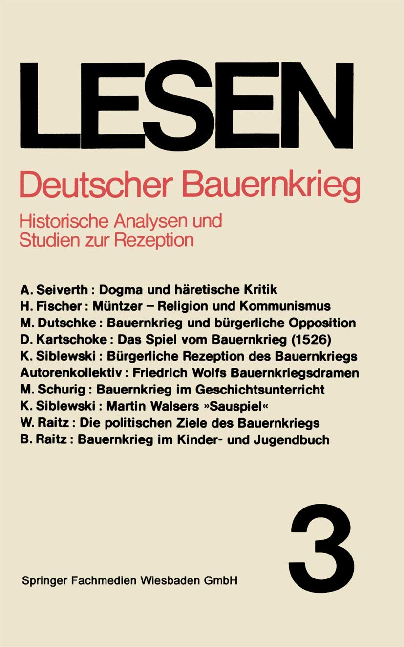 Deutscher Bauernkrieg: Historische Analysen und Studien zur Rezeption (Lesen) (German Edition) Social Sciences