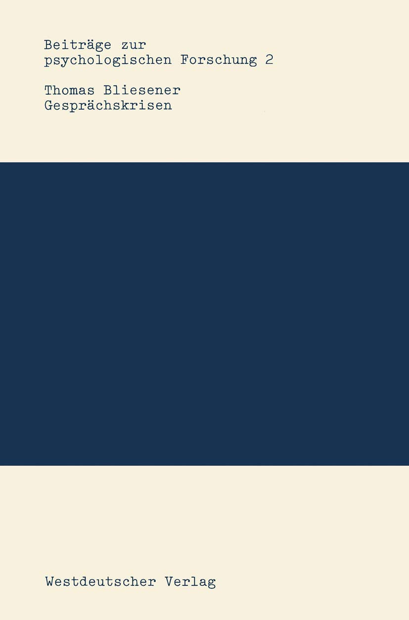 Gesprächskrisen Social Sciences Books