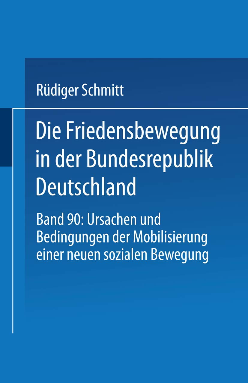 Die Friedensbewegung in der Bundesrepublik Deutschland Law