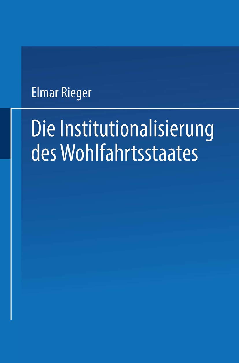 Die Institutionalisierung des Wohlfahrtsstaates Law