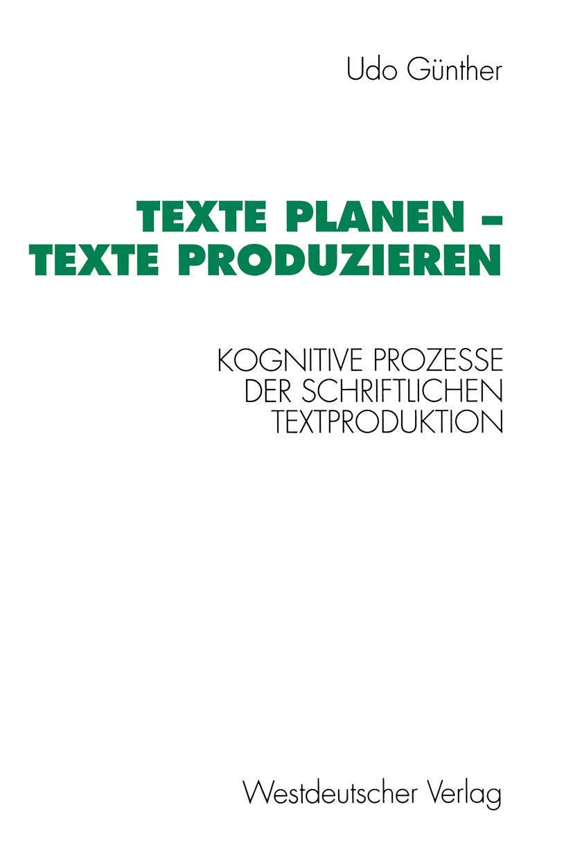 Texte planen - Texte produzieren Social Sciences