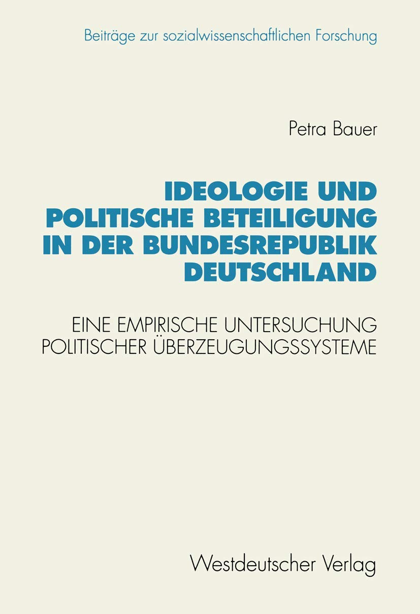 Ideologie und politische Beteiligung in der Bundesrepublik Deutschland Law