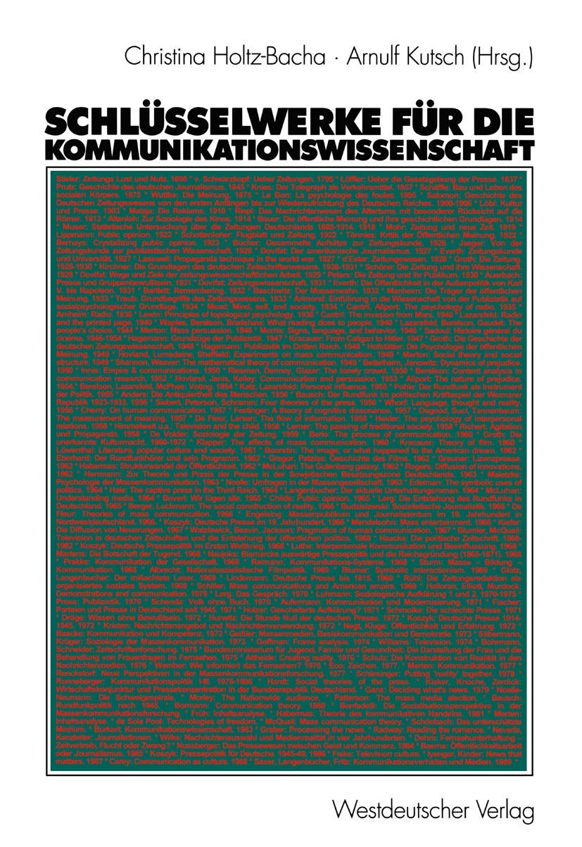 Schlüsselwerke für die Kommunikationswissenschaft Law