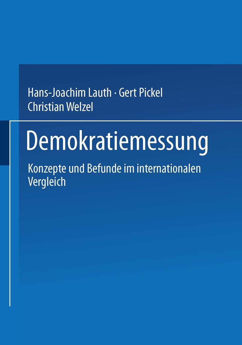 Demokratiemessung: Konzepte und Befunde im internationalen Vergleich Law