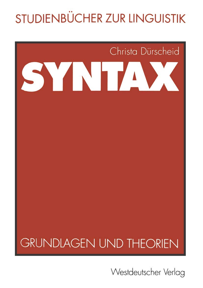 Syntax: Grundlagen und Theorien (Studienbücher zur Linguistik, 3) Law