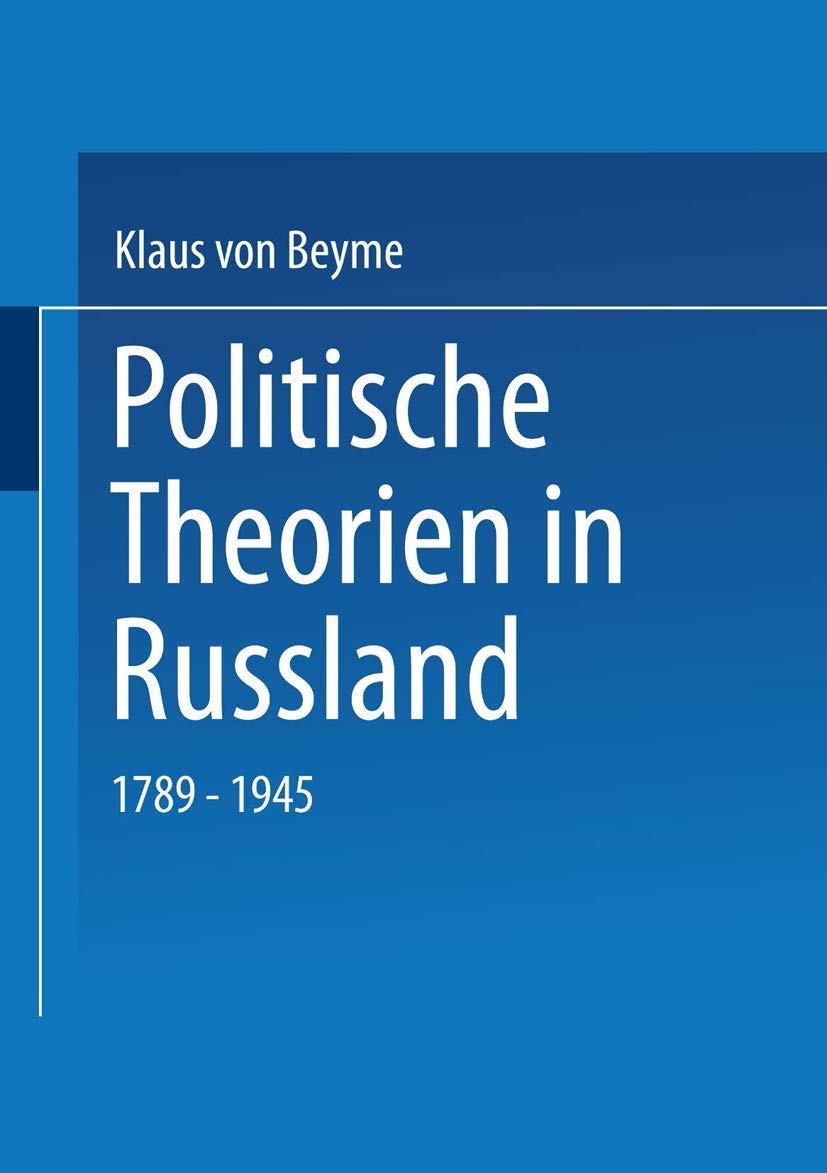 Politische Theorien in Russland. 1789 - 1945 Law