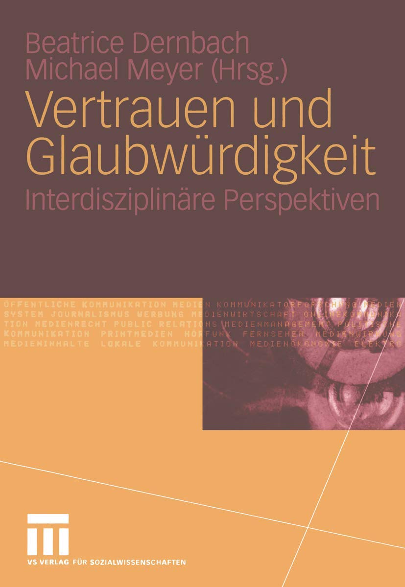 Vertrauen und Glaubwürdigkeit book