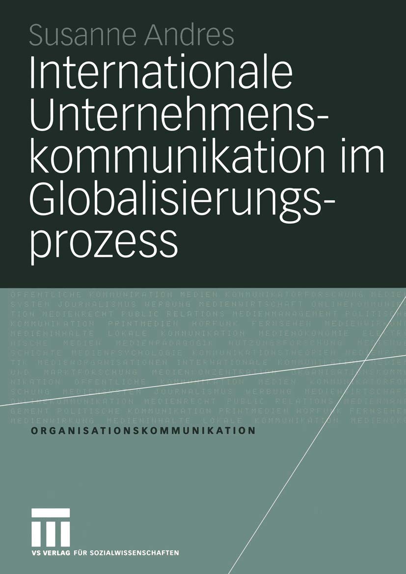 Internationale Unternehmenskommunikation im Globalisierungsprozess book