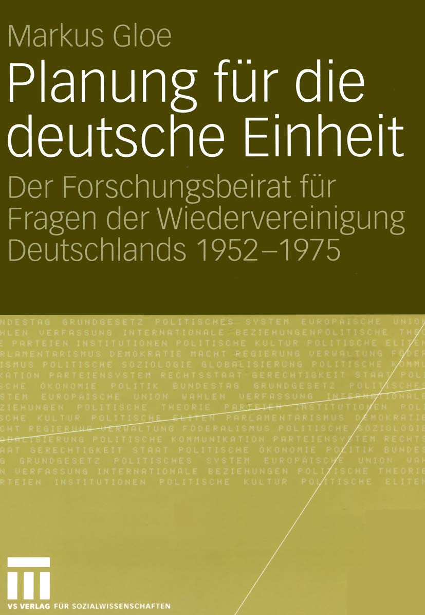 Planung für die deutsche Einheit Law
