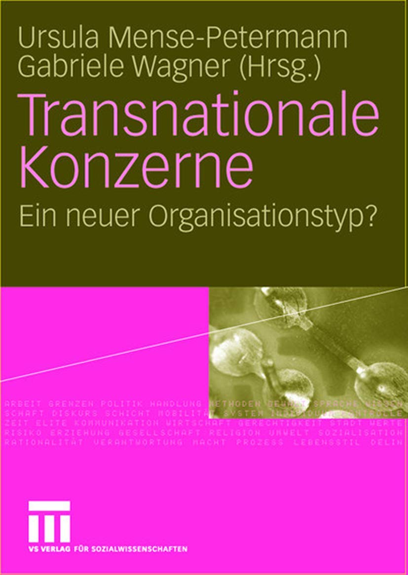 Transnationale Konzerne: Ein Neuer Organisationstyp? (German Edition) Law