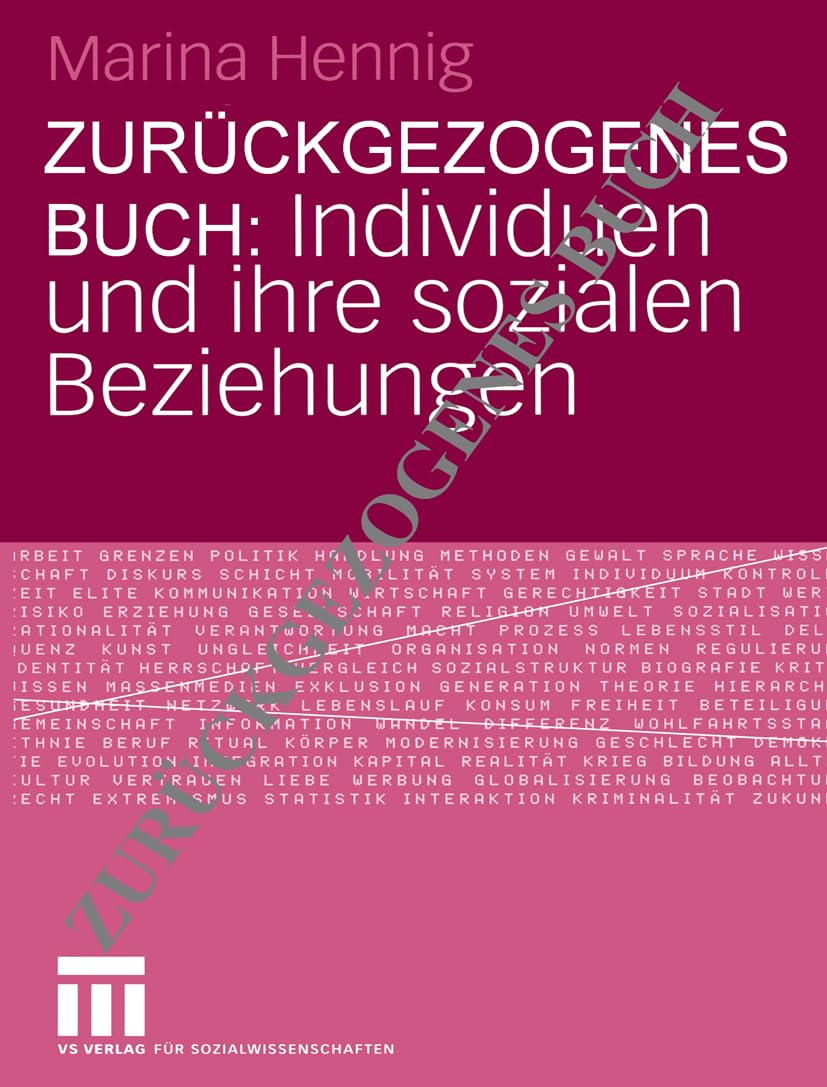 Individuen und ihre sozialen Beziehungen (Forschung Gesellschaft) Law
