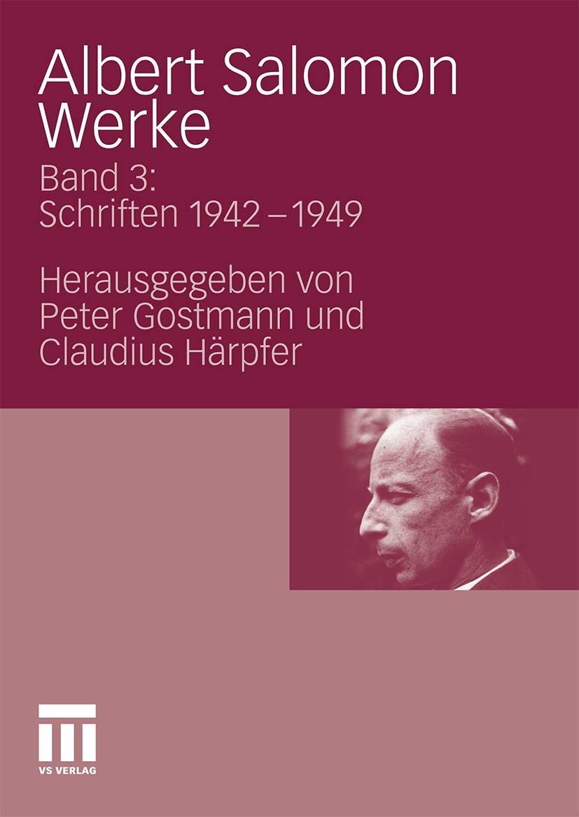 Albert Salomon Werke: Bd. 3: Schriften 1942-1949 Law