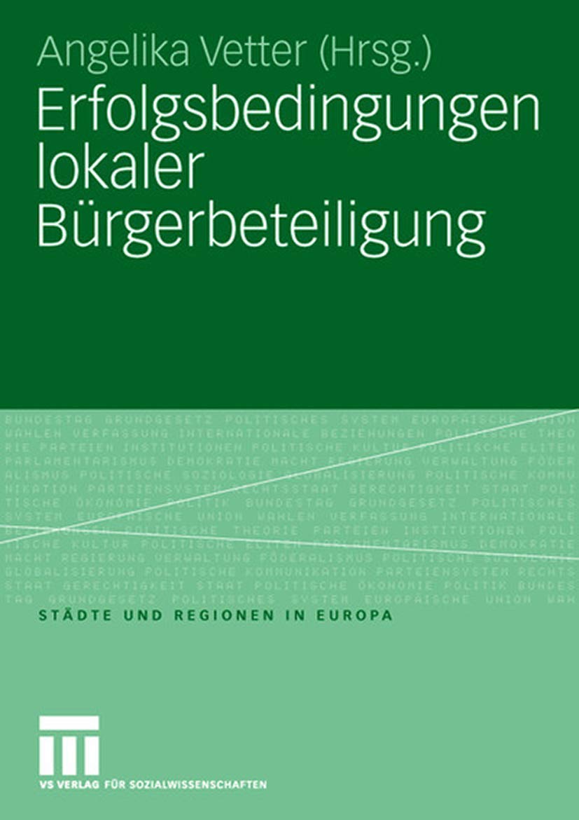 Erfolgsbedingungen lokaler Bürgerbeteiligung book