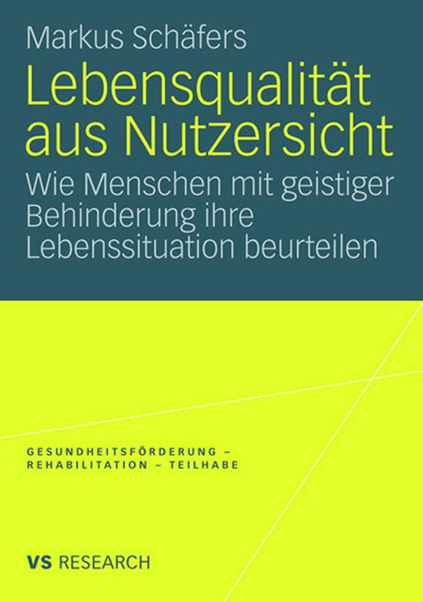 Lebensqualität aus Nutzersicht book