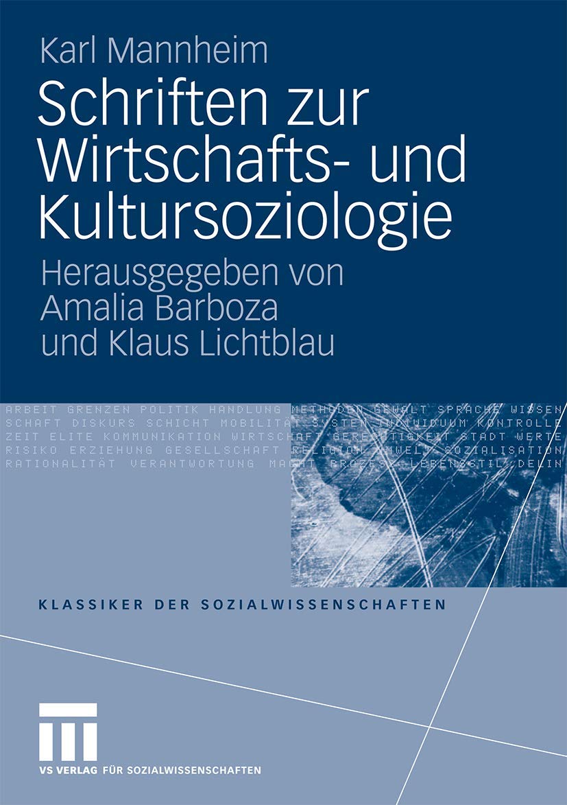 Schriften zur Wirtschafts- und Kultursoziologie Social Sciences