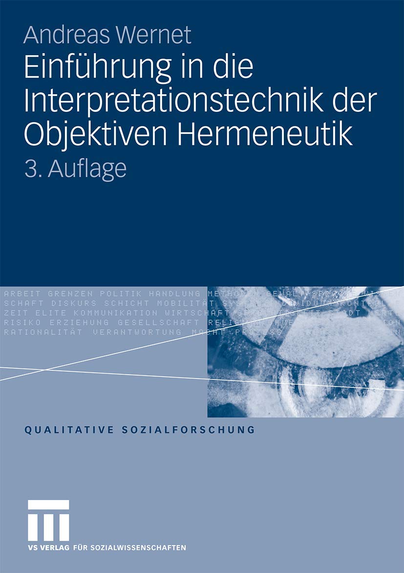Einführung in die Interpretationstechnik der Objektiven Hermeneutik Law