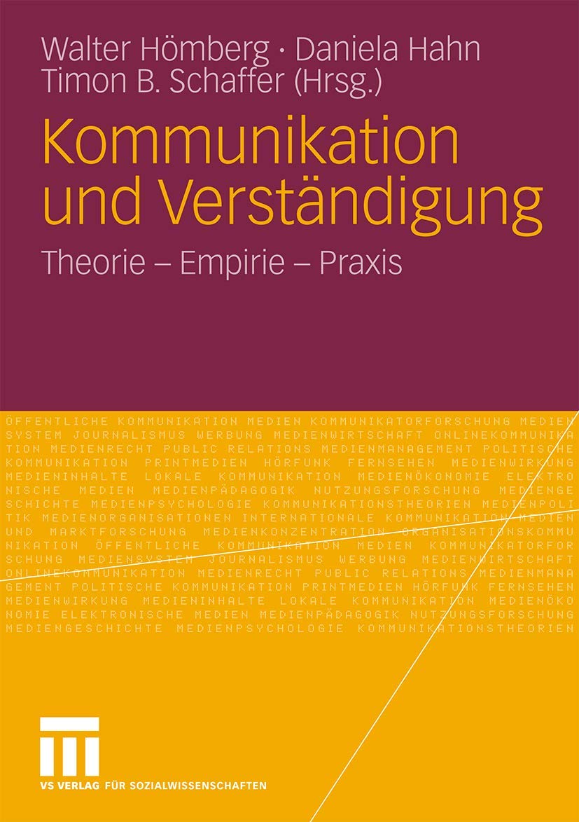 Kommunikation und Verständigung: Theorie - Empirie - Praxis Law