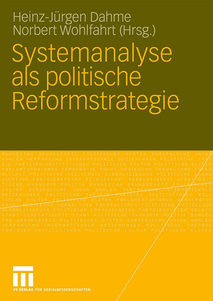 Systemanalyse als politische Reformstrategie: Festschrift für Dieter Grunow Law