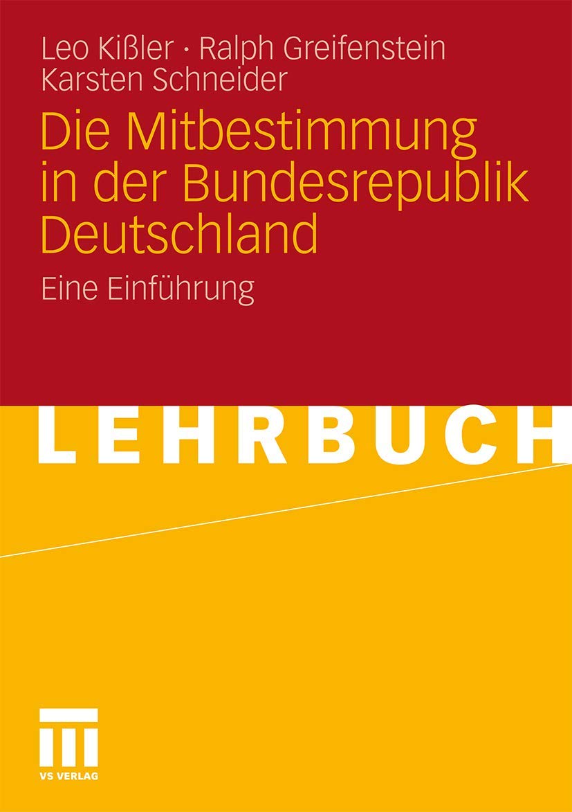 Die Mitbestimmung in der Bundesrepublik Deutschland Law