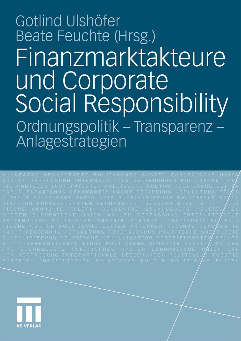 Finanzmarktakteure und Corporate Social Responsibility book