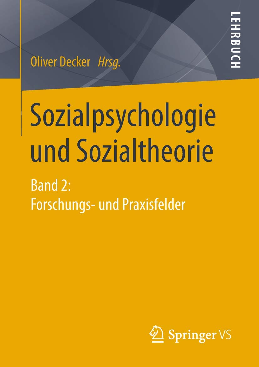 Sozialpsychologie und Sozialtheorie: Band 2: Forschungs- und Praxisfelder Law