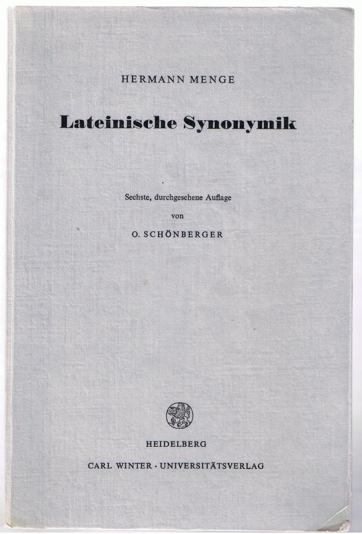 Lateinische Synonymik Professional & Reference Books