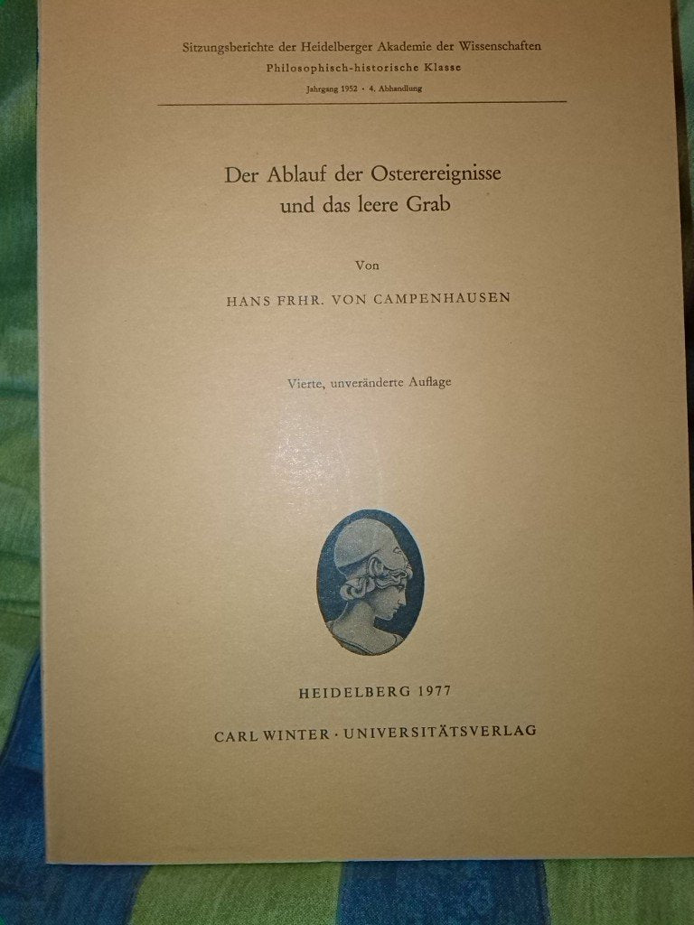 Der Ablauf der Osterereignisse und das leere Grab. (1952/4) (Livre en allemand) book